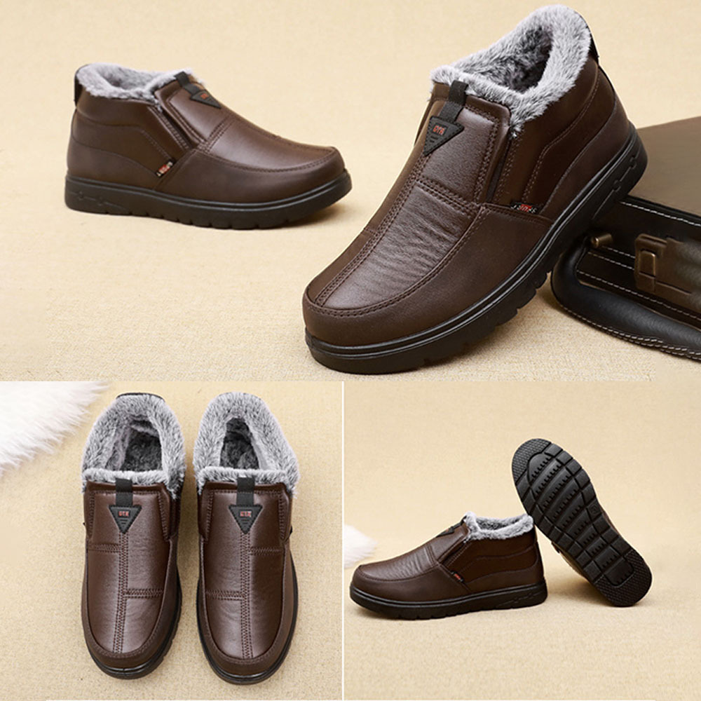 Warme Winter-Slip-on-Plus-Samt-Herren-Baumwollschuhe