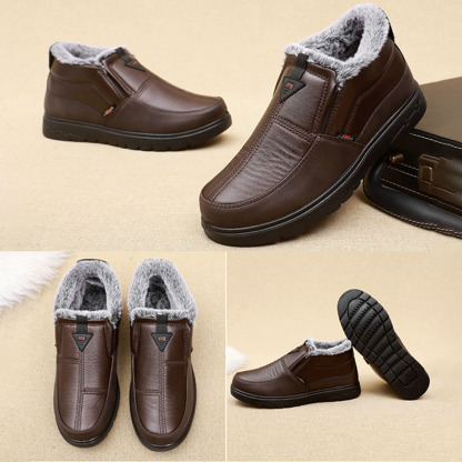 Warme Winter-Slip-on-Plus-Samt-Herren-Baumwollschuhe
