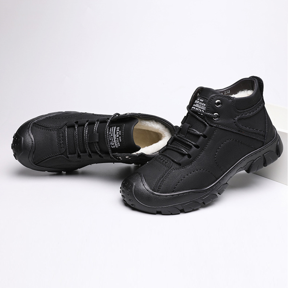 Winter-Herren-Outdoor-Fleece-warme Wanderschuhe