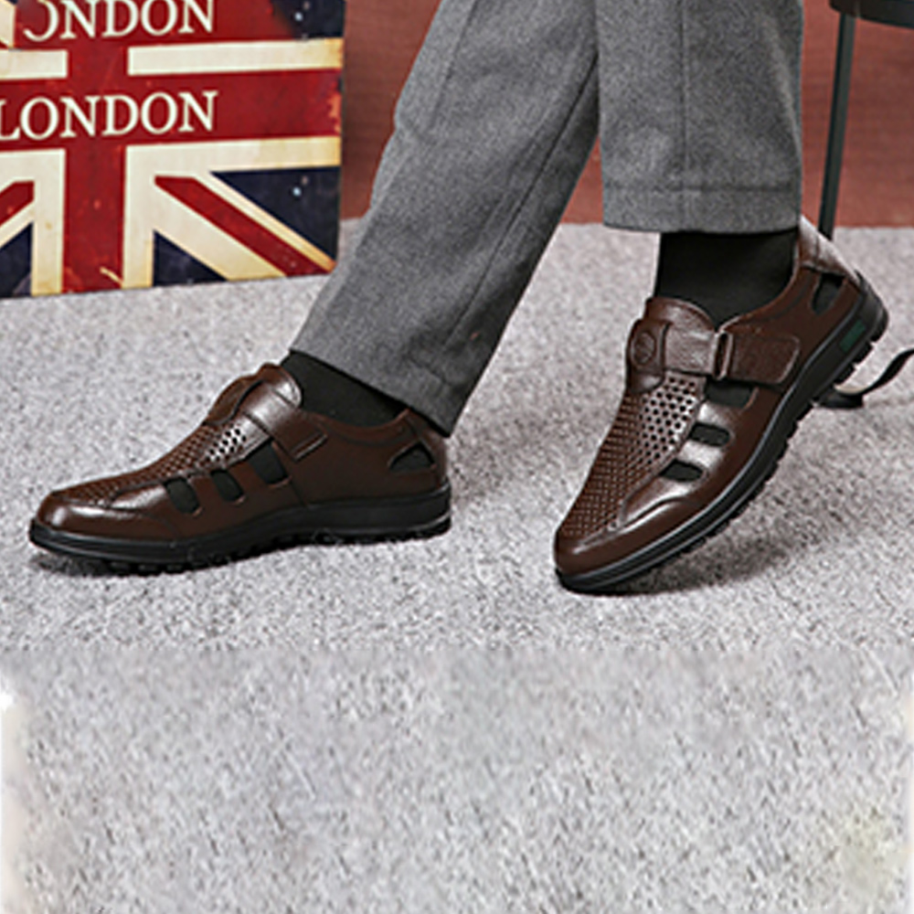 Herren-Hohlsandalen aus Premium-Rindsleder