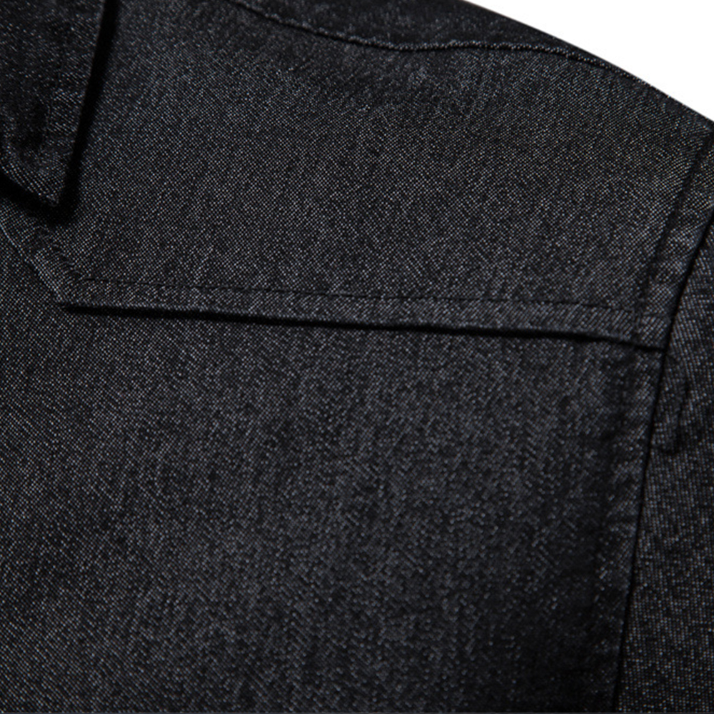 THERLING Klassisches, lässiges Jeanshemd für Herren mit langen Ärmeln