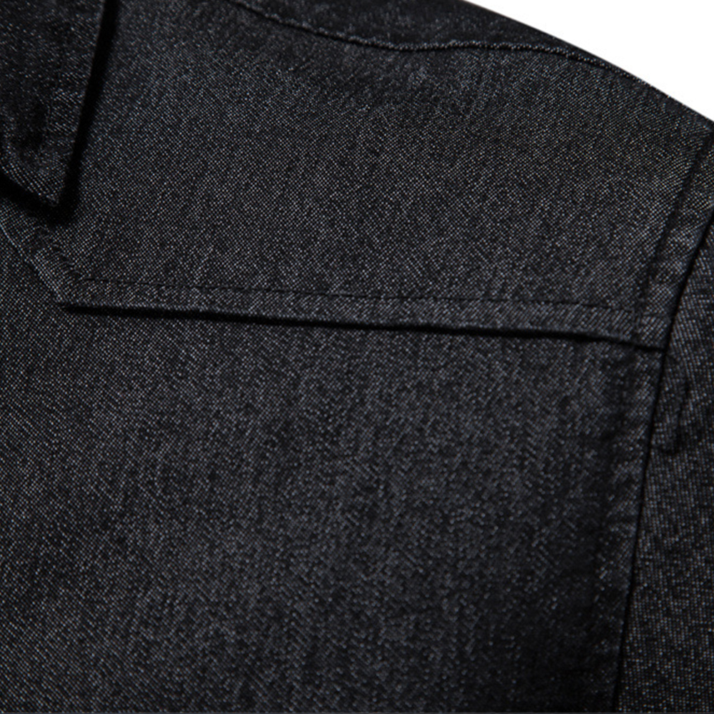 THERLING Klassisches, lässiges Jeanshemd für Herren mit langen Ärmeln