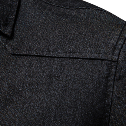 THERLING Klassisches, lässiges Jeanshemd für Herren mit langen Ärmeln
