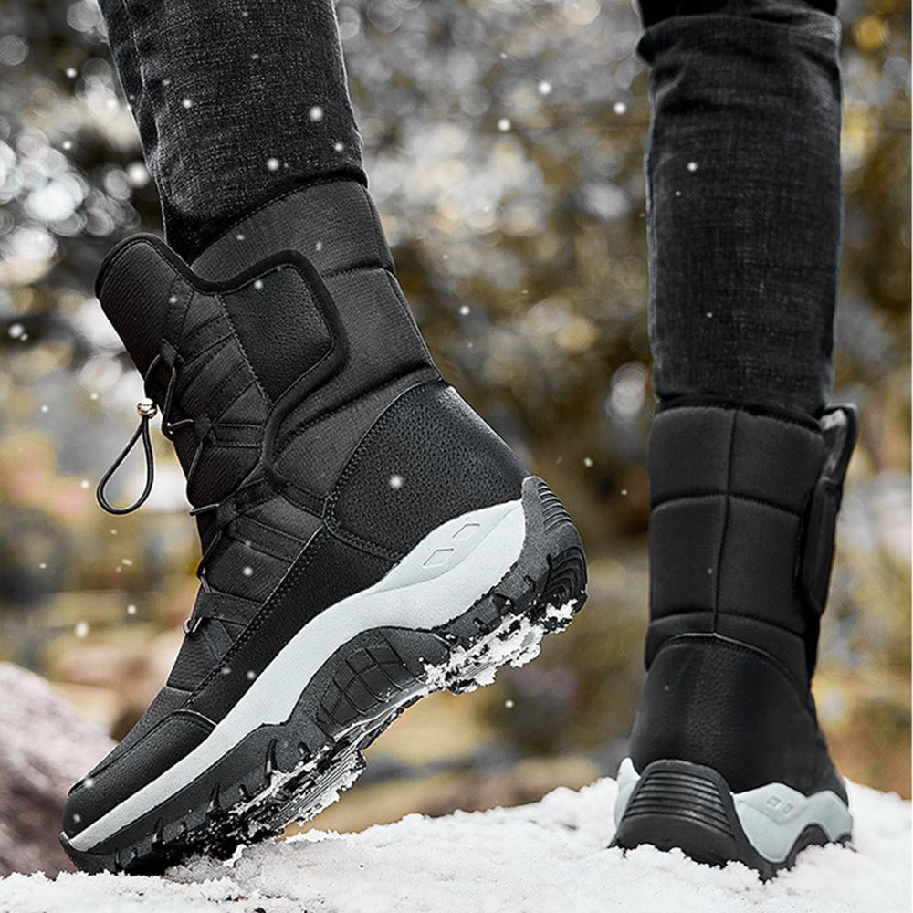 Hoher, dicker und warmer Fleece-Schneestiefel