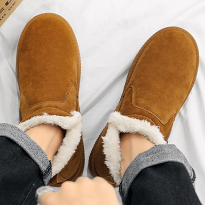 Rutschfeste, modische, warme Herren-Baumwollschuhe mit seitlichem Reißverschluss