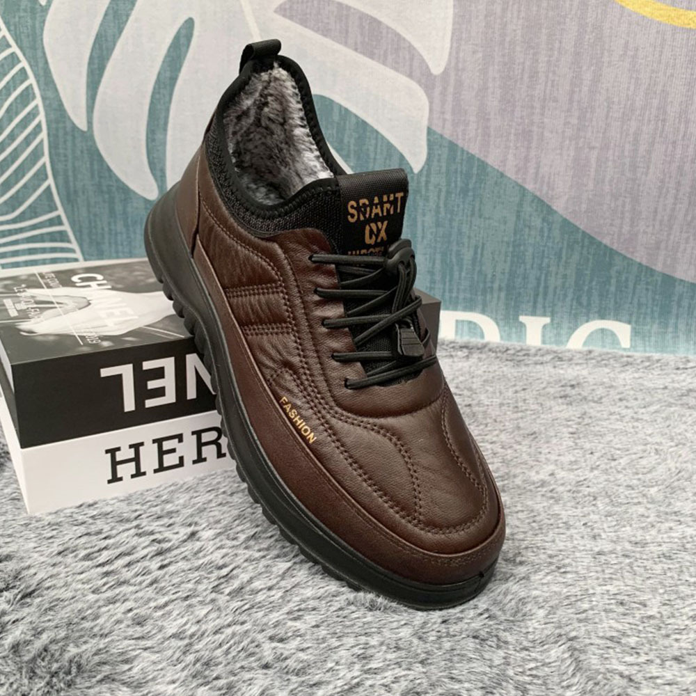 Wintersamt verdickte warme Baumwollschuhe für Herren