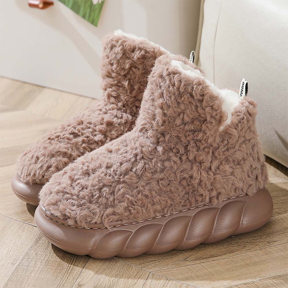 Stilvolle warme Baumwollschuhe mit dicker Sohle