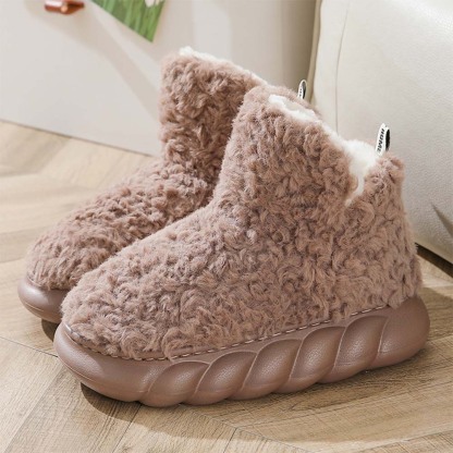 Stilvolle warme Baumwollschuhe mit dicker Sohle