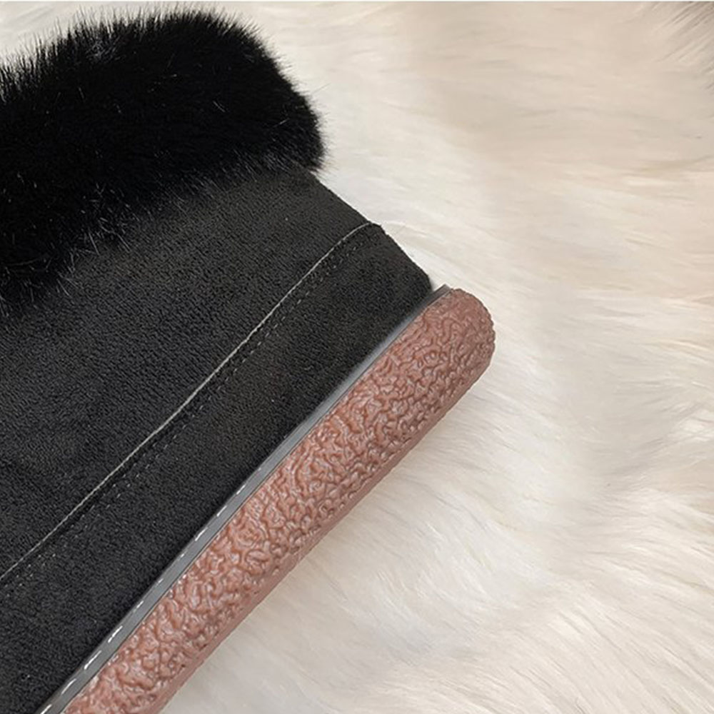 Wintermodische pelzige warme Damen-Kurzstiefel