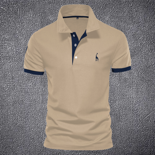 Therling™ Lässiges Sommer-Poloshirt mit Rehkitz-Stickerei für Herren
