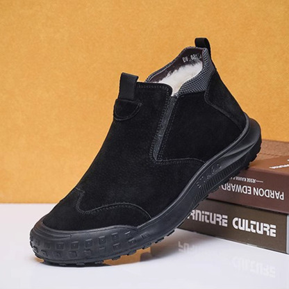 Herren-Winterstiefel aus Fleece mit hohem Schaft aus Baumwolle