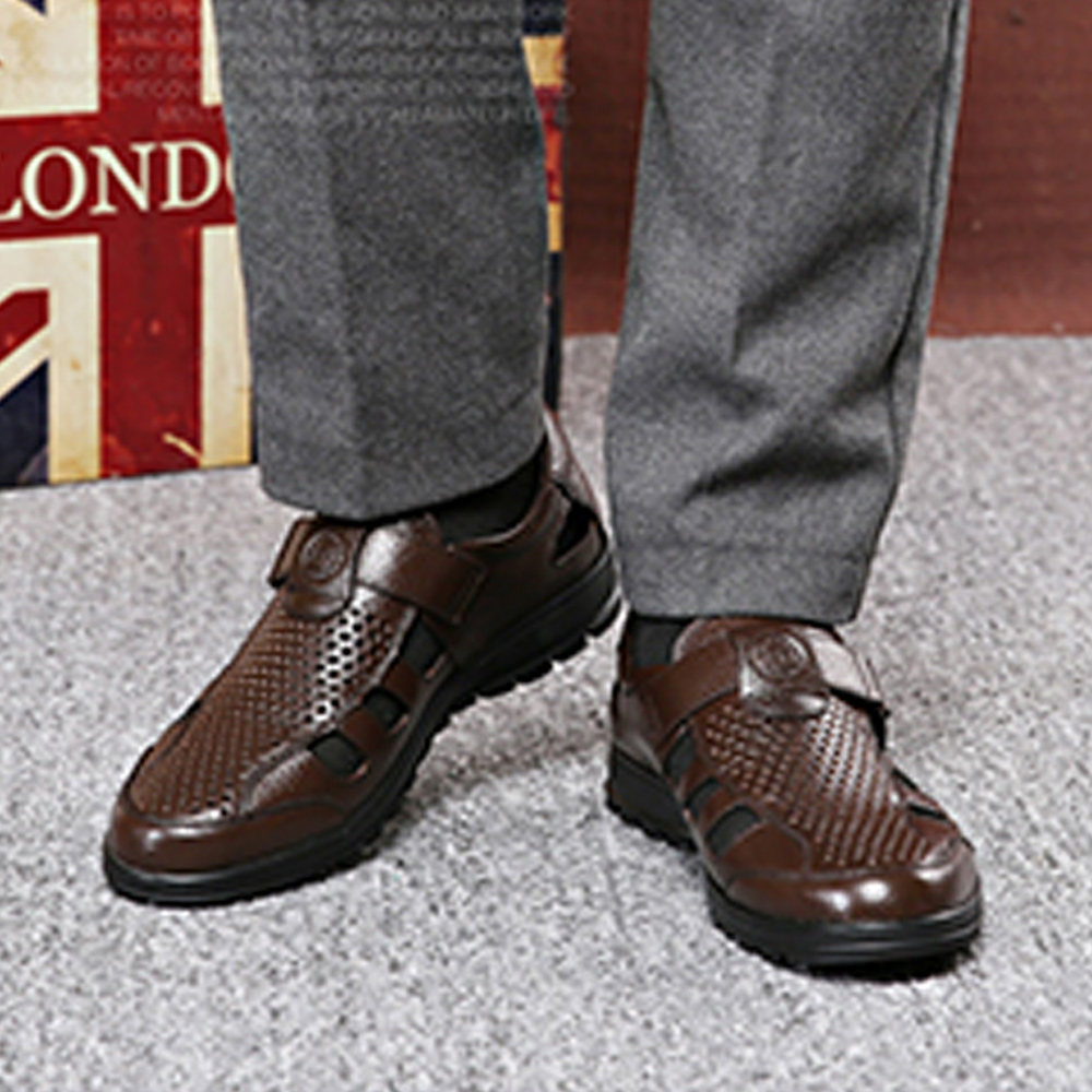 Herren-Hohlsandalen aus Premium-Rindsleder