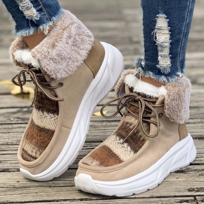 Neue winterverdickte und warme Damenstiefel