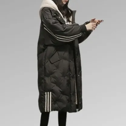 Lange gefütterte Jacke für Frauen
