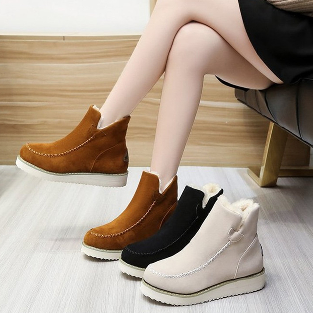 Warme kurze Stiefel aus Baumwolle für Damen