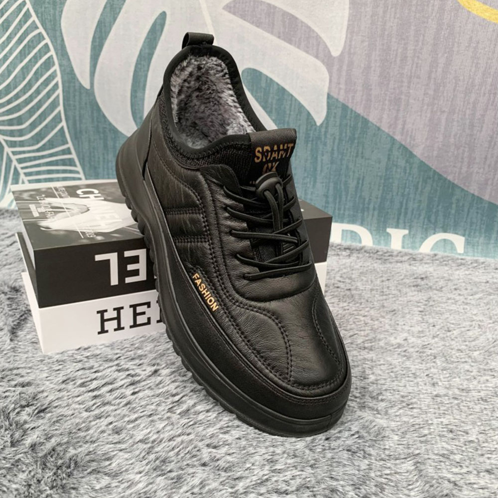 Wintersamt verdickte warme Baumwollschuhe für Herren
