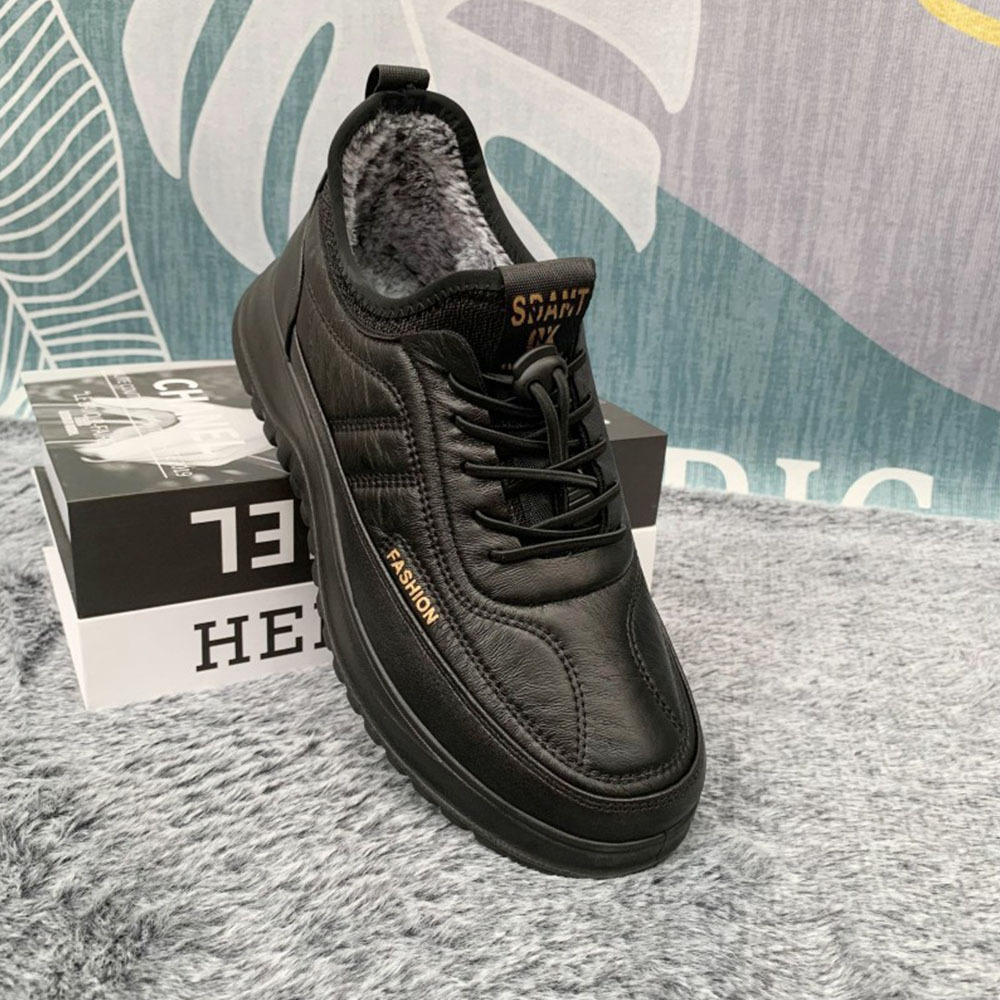 Wintersamt verdickte warme Baumwollschuhe für Herren