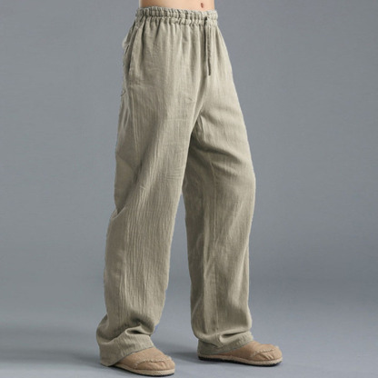  Herren-Sporthose, locker, lässig, Leinen, atmungsaktiv, für Herren