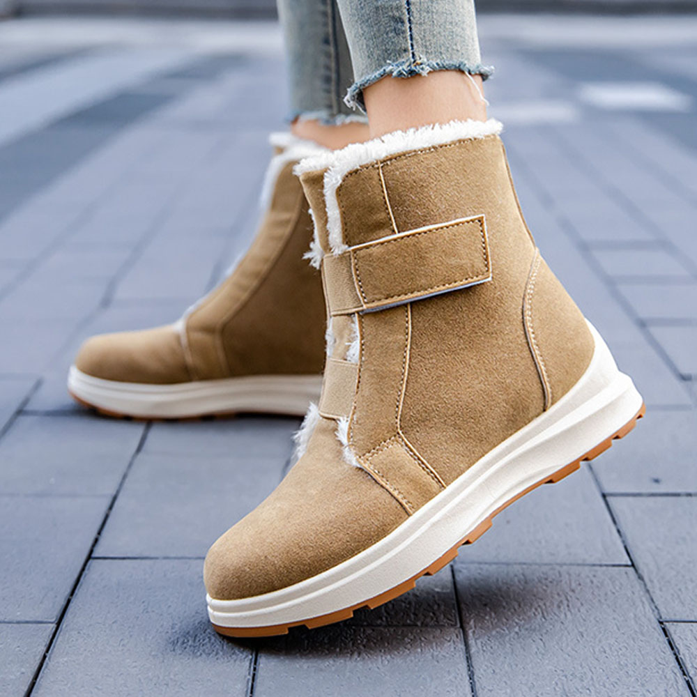 Winter-Fleece-Schneestiefel für Damen bis zur Mitte der Wade