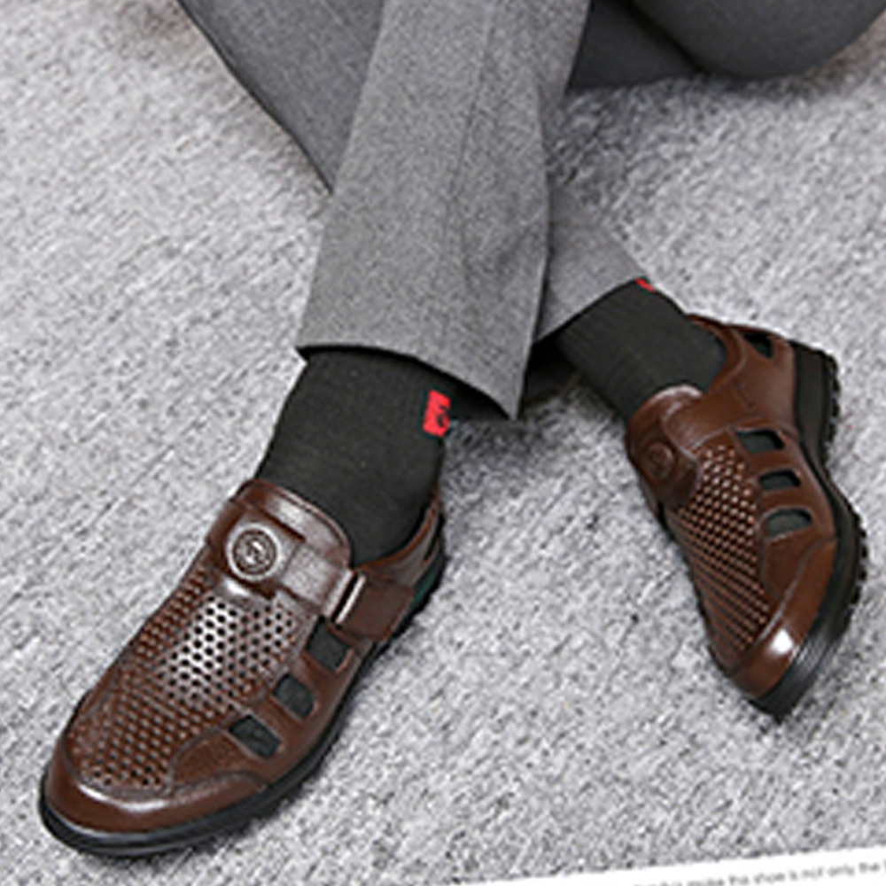 Herren-Hohlsandalen aus Premium-Rindsleder