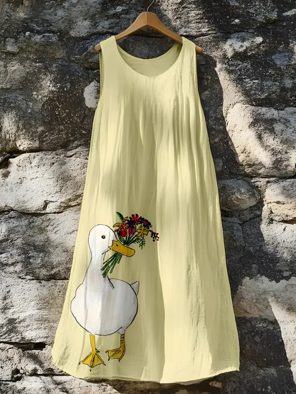Verspieltes Bloom Entenkunstkleid