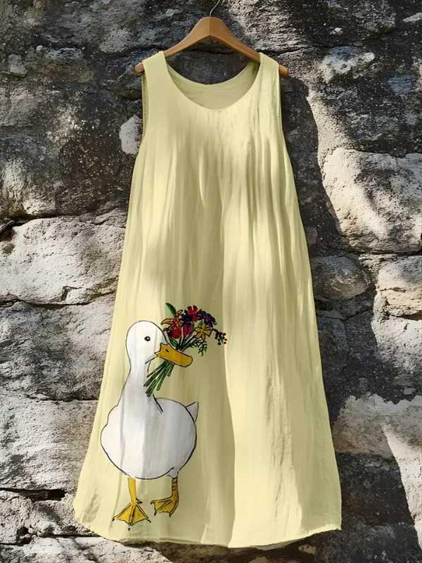 Verspieltes Bloom Entenkunstkleid