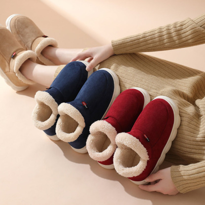Neue Heimschuhe mit dicken Sohlen und Fleece-Baumwolle