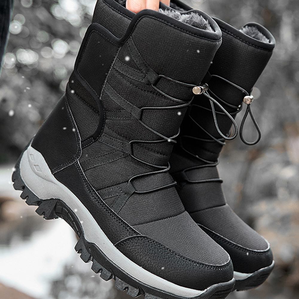 Hoher, dicker und warmer Fleece-Schneestiefel
