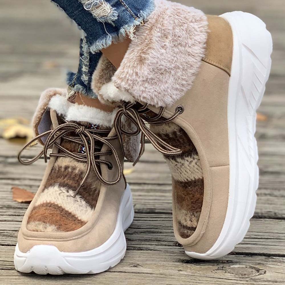 Neue winterverdickte und warme Damenstiefel