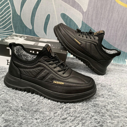 Wintersamt verdickte warme Baumwollschuhe für Herren