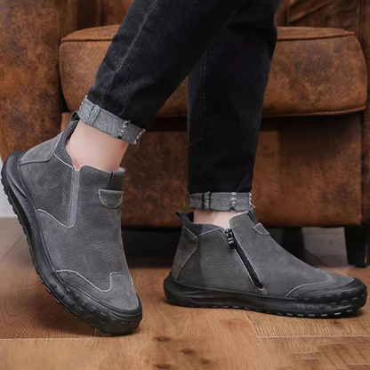 Herren-Winterstiefel aus Fleece mit hohem Schaft aus Baumwolle