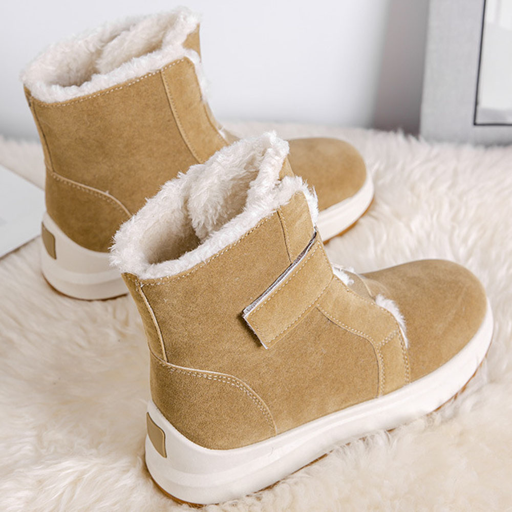Winter-Fleece-Schneestiefel für Damen bis zur Mitte der Wade