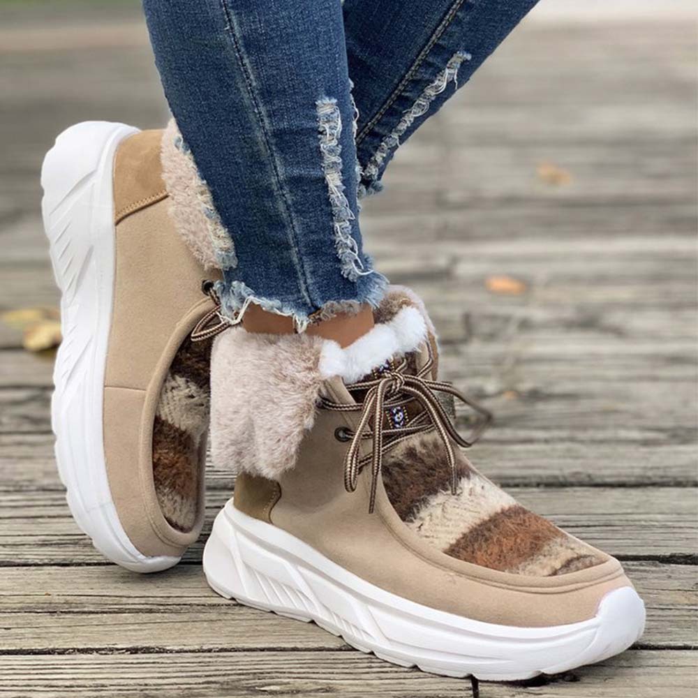 Neue winterverdickte und warme Damenstiefel