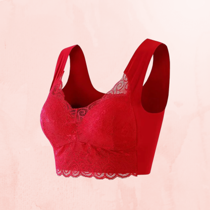 Nahtloser Kabellos Push-Up-Spitzen-BH Übergröße für Damen