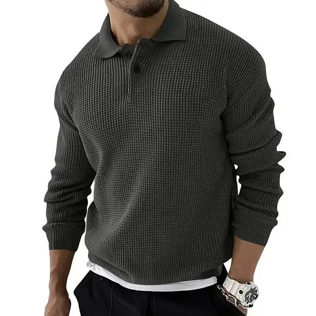 Zeitlos & Modern gestricktes Poloshirt