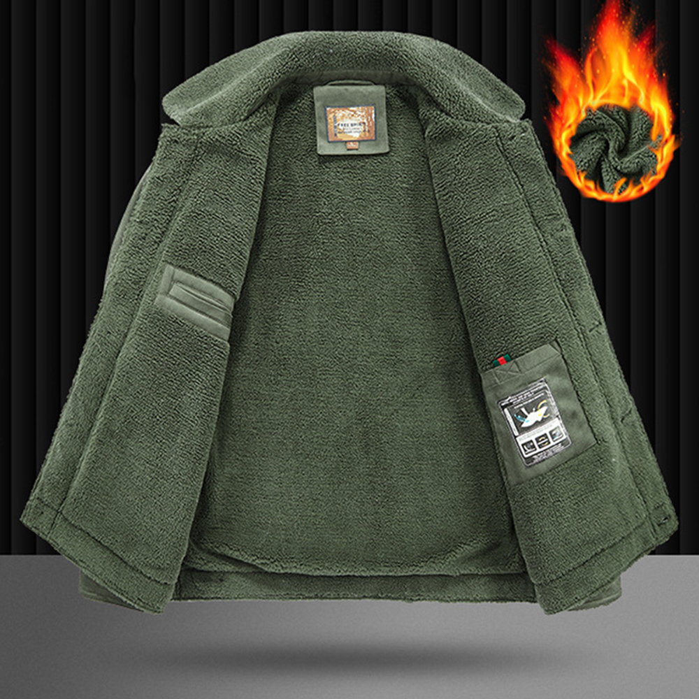  Herren-Winterjacke aus Plüsch-Wildleder