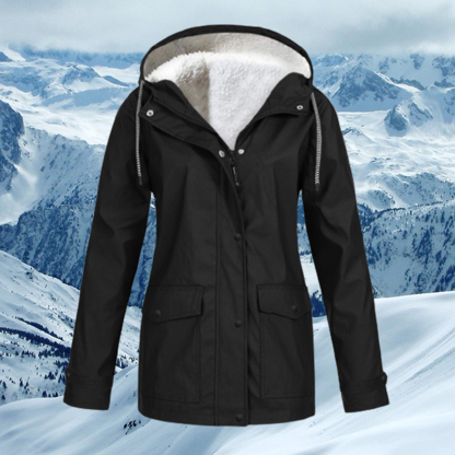 Therling Herbst und Winter neue Damen-Kapuzen-Fleecejacke