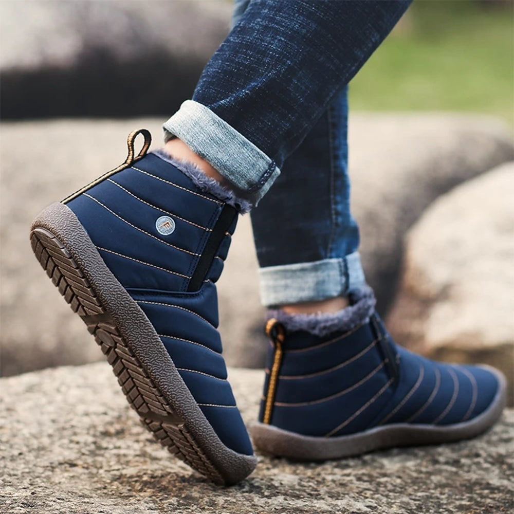 Neuer Winter plus wasserdichte Schneestiefel aus Samt