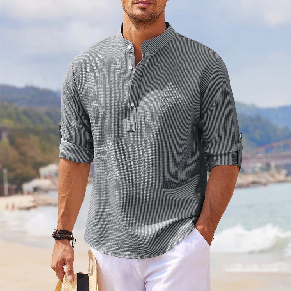 （）THERLING  Neues lässiges kariertes Langarmshirt für Herren