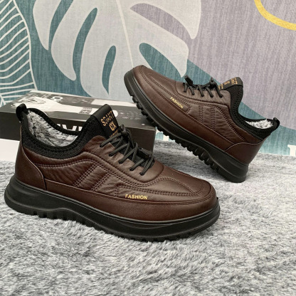 Wintersamt verdickte warme Baumwollschuhe für Herren