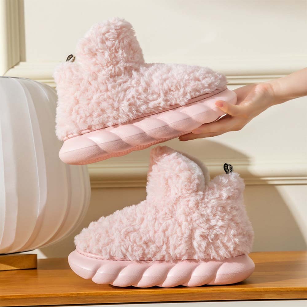 Stilvolle warme Baumwollschuhe mit dicker Sohle