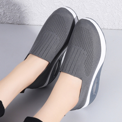 Atmungsaktive Luftpolster-Sneaker für Damen aus Fliegenstrick