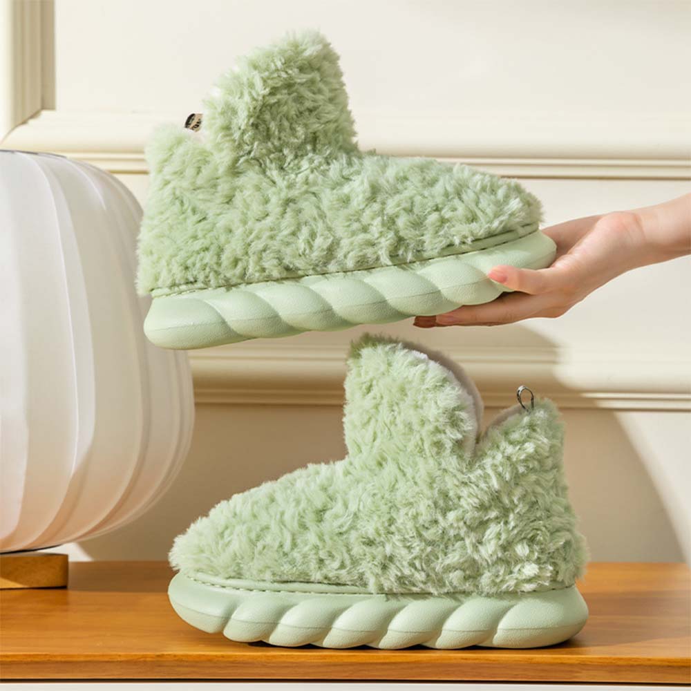 Stilvolle warme Baumwollschuhe mit dicker Sohle