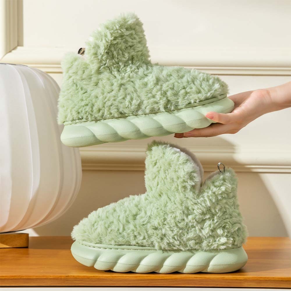 Stilvolle warme Baumwollschuhe mit dicker Sohle