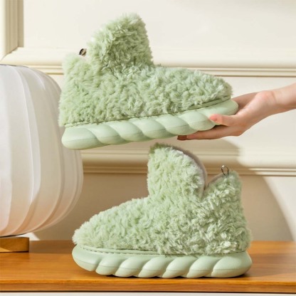 Stilvolle warme Baumwollschuhe mit dicker Sohle