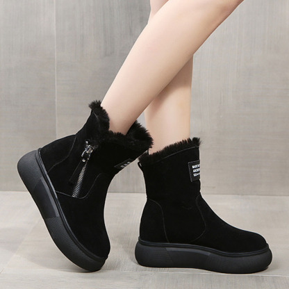 Winterstiefel für Damen mit dicker Sohle