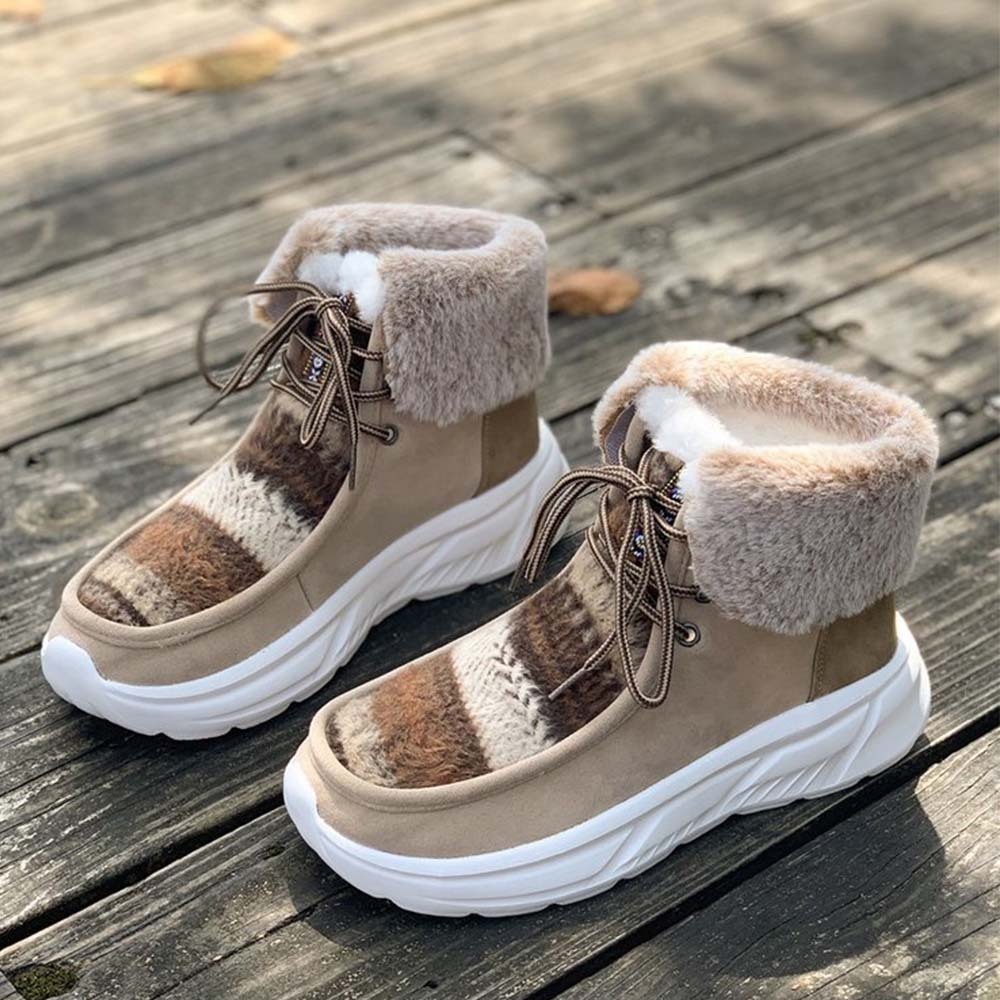 Neue winterverdickte und warme Damenstiefel