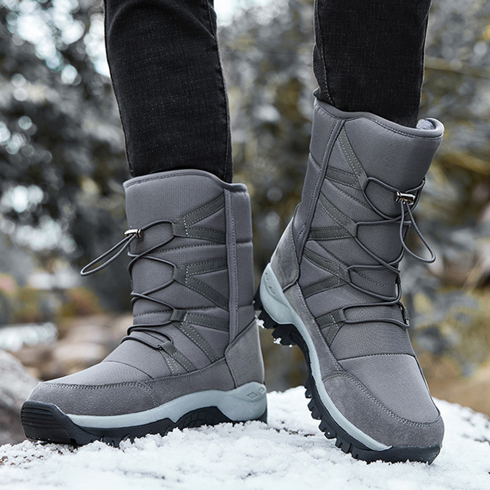 Hoher, dicker und warmer Fleece-Schneestiefel
