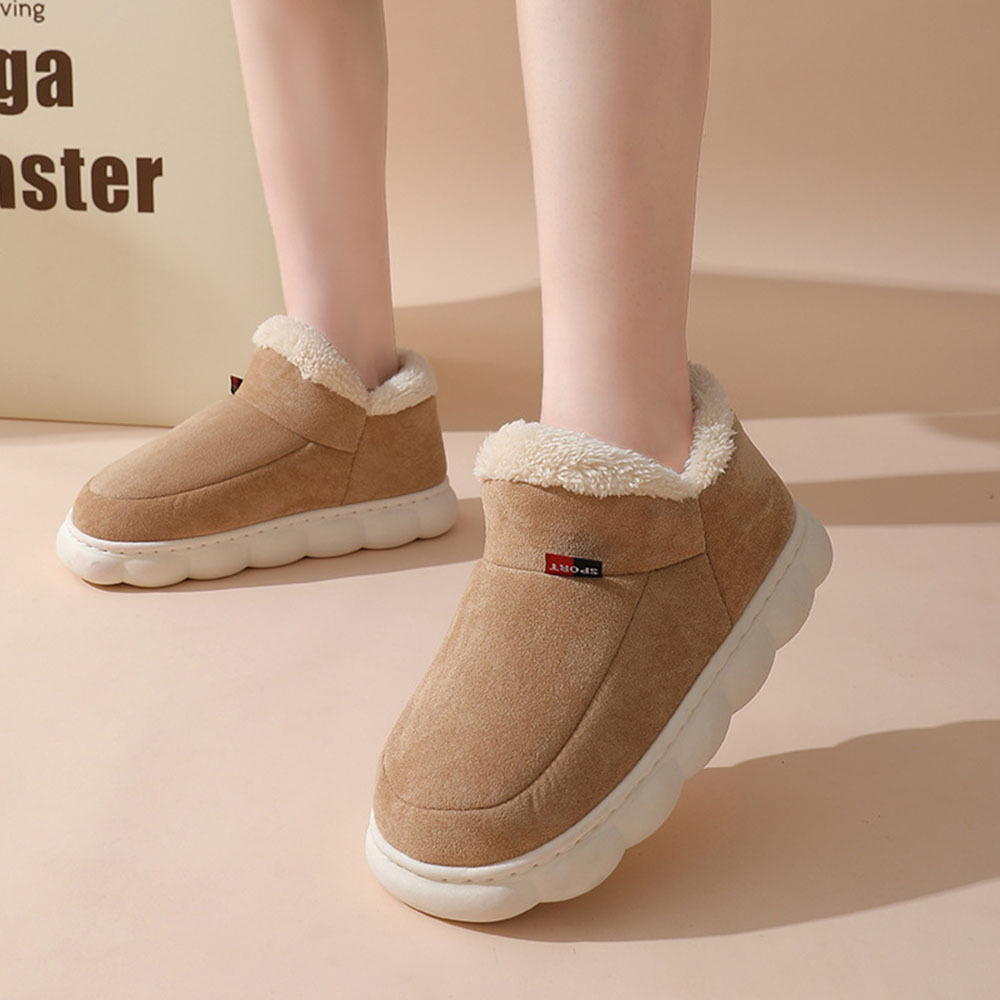 Neue Heimschuhe mit dicken Sohlen und Fleece-Baumwolle