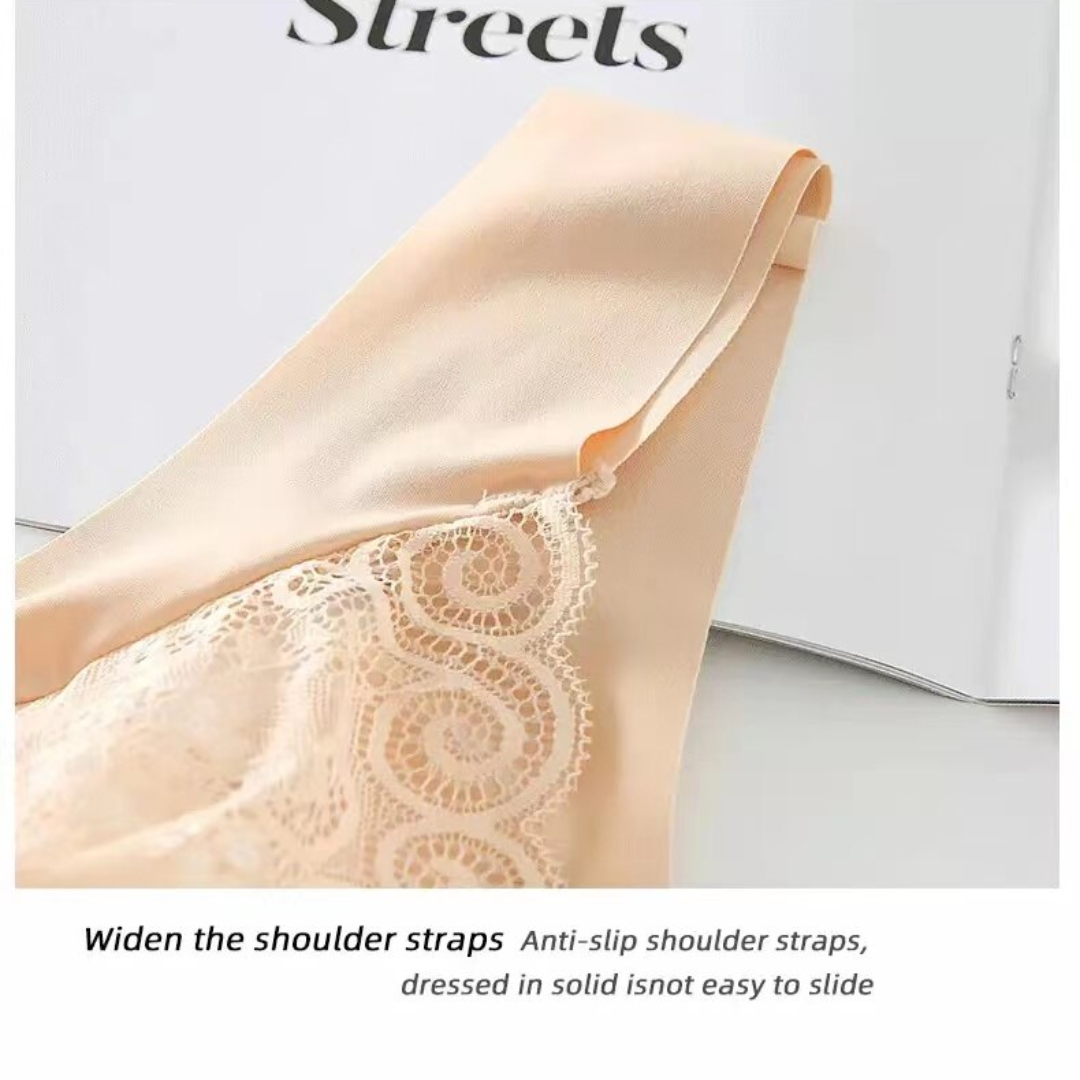 Nahtloser Kabellos Push-Up-Spitzen-BH Übergröße für Damen